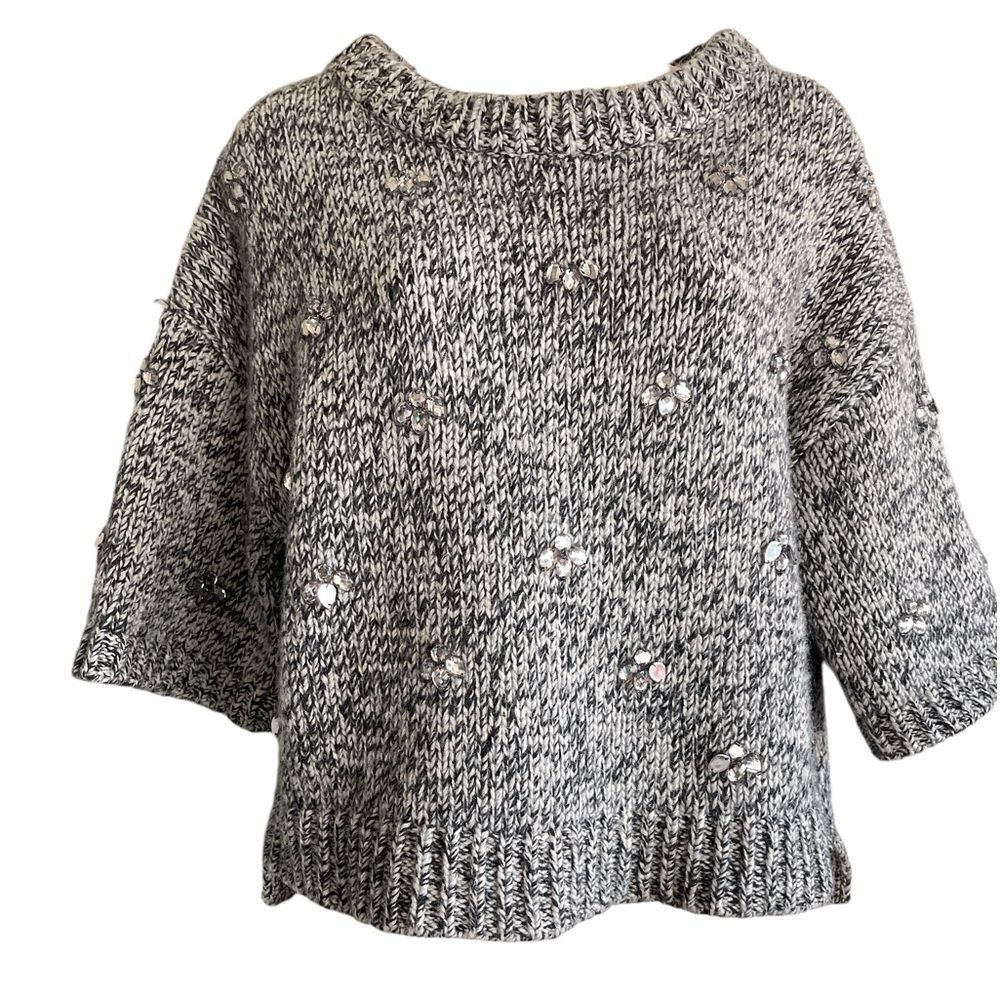 Day Birger et Mikkelsen Gray Jewel embellished sweater. Size XS